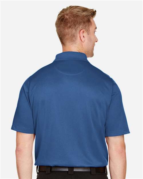 Harriton M348 Men's Advantage Snag Protection Plus Polo - Pool Blue - model back