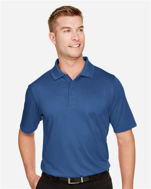 Harriton M348 Men's Advantage Snag Protection Plus Polo - Pool Blue - model front