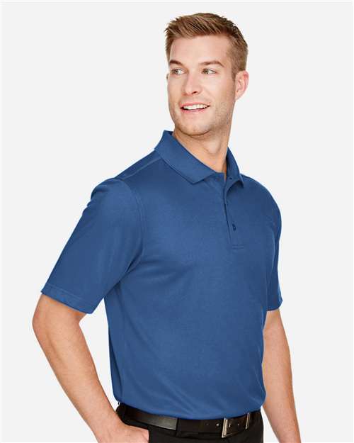 Harriton M348 Men's Advantage Snag Protection Plus Polo - Pool Blue - model side