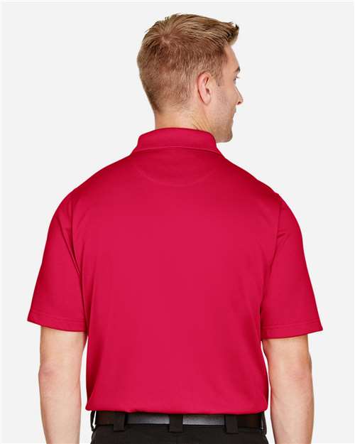 Harriton M348 Men's Advantage Snag Protection Plus Polo - Red - model back