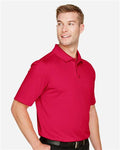 Harriton M348 Men's Advantage Snag Protection Plus Polo - Red - model side
