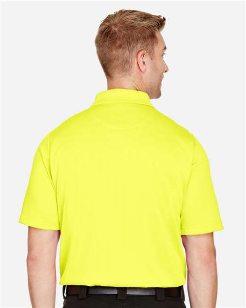 Harriton M348 Men's Advantage Snag Protection Plus Polo - Safety Yellow - model back