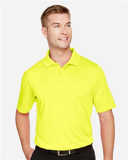 Harriton M348 Men's Advantage Snag Protection Plus Polo - Safety Yellow - model front