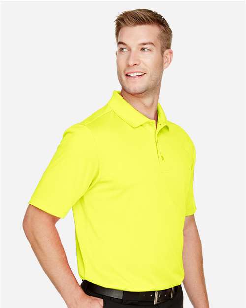 Harriton M348 Men's Advantage Snag Protection Plus Polo - Safety Yellow - model side