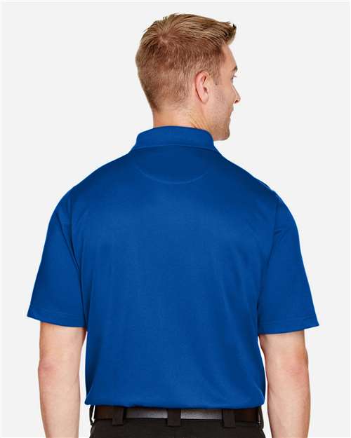 Harriton M348 Men's Advantage Snag Protection Plus Polo - True Royal - model back
