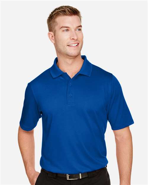 Harriton M348 Men's Advantage Snag Protection Plus Polo - True Royal - model front