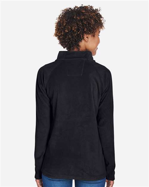 Team 365 TT90W Women's Campus Microfleece Jacket - Black - model back