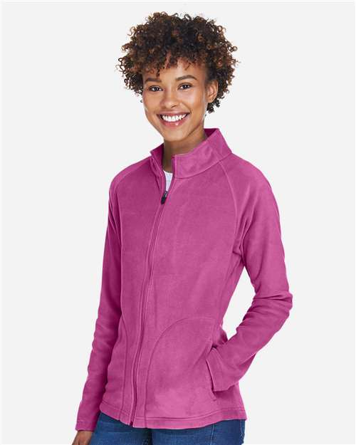 Team 365 TT90W Women's Campus Microfleece Jacket - Sport Charity Pink - model side