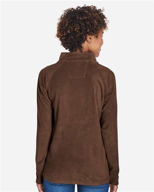 Team 365 TT90W Women's Campus Microfleece Jacket - Sport Dark Brown - model back