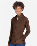 Team 365 TT90W Women's Campus Microfleece Jacket - Sport Dark Brown - model side