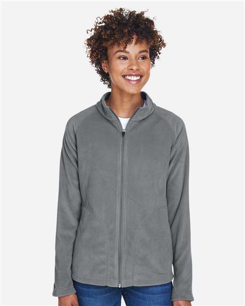 Team 365 TT90W Women's Campus Microfleece Jacket - Sport Graphite - model front