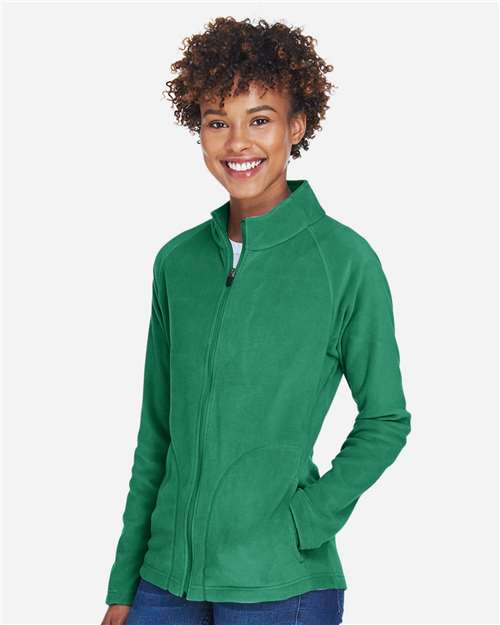 Team 365 TT90W Women's Campus Microfleece Jacket - Sport Kelly - model side