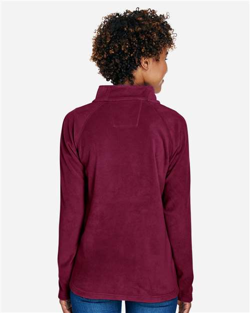 Team 365 TT90W Women's Campus Microfleece Jacket - Sport Maroon - model back
