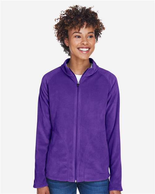Team 365 TT90W Women's Campus Microfleece Jacket - Sport Purple - model front