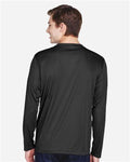 Team 365 TT11L Men's Zone Performance Long Sleeve T-Shirt - Black - model back