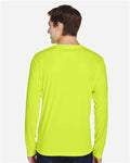 Team 365 TT11L Men's Zone Performance Long Sleeve T-Shirt - Safety Yellow - model back