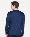 Team 365 TT11L Men's Zone Performance Long Sleeve T-Shirt - Sport Dark Navy - model back