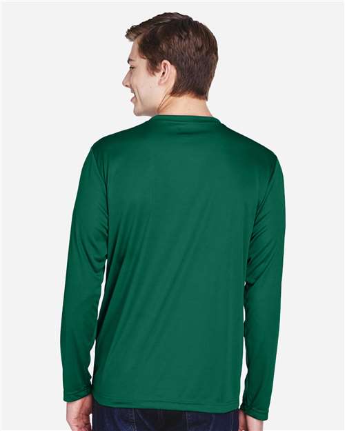 Team 365 TT11L Men's Zone Performance Long Sleeve T-Shirt - Sport Forest - model back