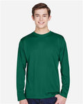Team 365 TT11L Men's Zone Performance Long Sleeve T-Shirt - Sport Forest - model front