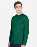 Team 365 TT11L Men's Zone Performance Long Sleeve T-Shirt - Sport Forest - model side