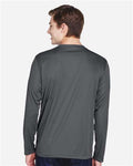 Team 365 TT11L Men's Zone Performance Long Sleeve T-Shirt - Sport Graphite - model back
