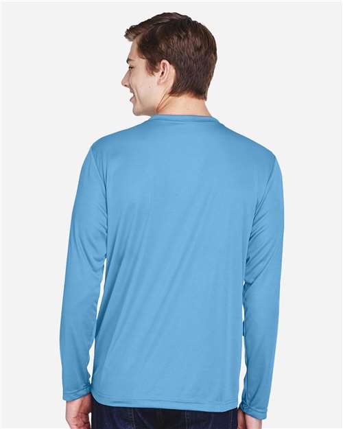 Team 365 TT11L Men's Zone Performance Long Sleeve T-Shirt - Sport Light Blue - model back