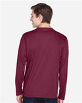 Team 365 TT11L Men's Zone Performance Long Sleeve T-Shirt - Sport Maroon - model back
