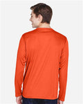 Team 365 TT11L Men's Zone Performance Long Sleeve T-Shirt - Sport Orange - model back