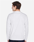 Team 365 TT11L Men's Zone Performance Long Sleeve T-Shirt - White - model back