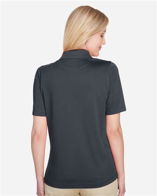 Harriton M348W Women's Advantage Snag Protection Plus Polo - Dark Charcoal - model back