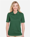 Harriton M348W Women's Advantage Snag Protection Plus Polo - Dark Green - model front
