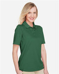 Harriton M348W Women's Advantage Snag Protection Plus Polo - Dark Green - model side