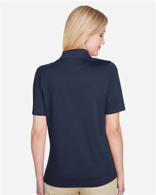 Harriton M348W Women's Advantage Snag Protection Plus Polo - Dark Navy - model back