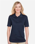 Harriton M348W Women's Advantage Snag Protection Plus Polo - Dark Navy - model front