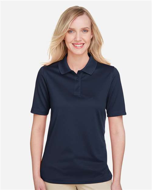Harriton M348W Women's Advantage Snag Protection Plus Polo - Dark Navy - model front