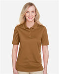 Harriton M348W Women's Advantage Snag Protection Plus Polo - Duck Brown - model front