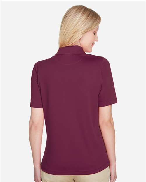 Harriton M348W Women's Advantage Snag Protection Plus Polo - Maroon - model back