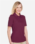 Harriton M348W Women's Advantage Snag Protection Plus Polo - Maroon - model side