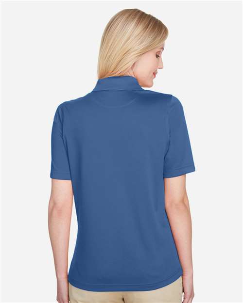Harriton M348W Women's Advantage Snag Protection Plus Polo - Pool Blue - model back