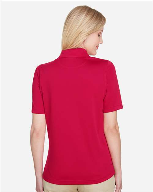 Harriton M348W Women's Advantage Snag Protection Plus Polo - Red - model back