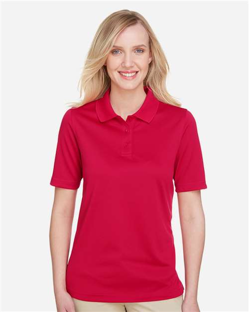 Harriton M348W Women's Advantage Snag Protection Plus Polo - Red - model front