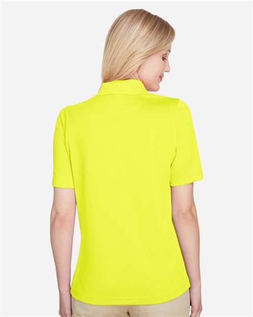 Harriton M348W Women's Advantage Snag Protection Plus Polo - Safety Yellow - model back