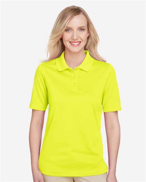 Harriton M348W Women's Advantage Snag Protection Plus Polo - Safety Yellow - model front
