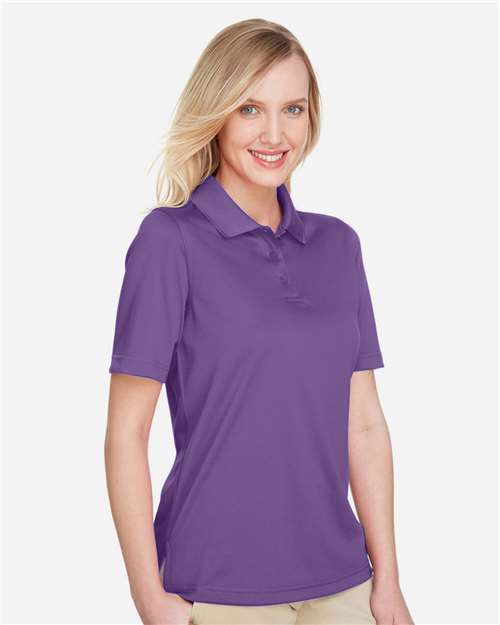 Harriton M348W Women's Advantage Snag Protection Plus Polo - Team Purple - model side