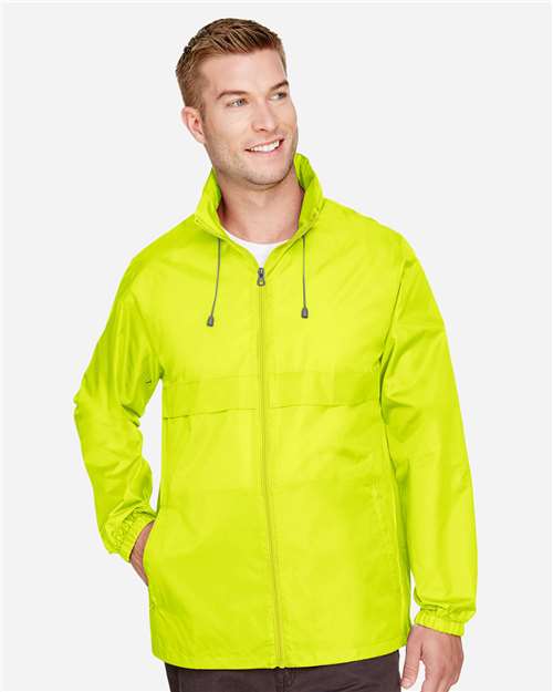 Team 365 TT73 Unisex Zone Protect Lightweight Jacket - Safety Yellow - model front