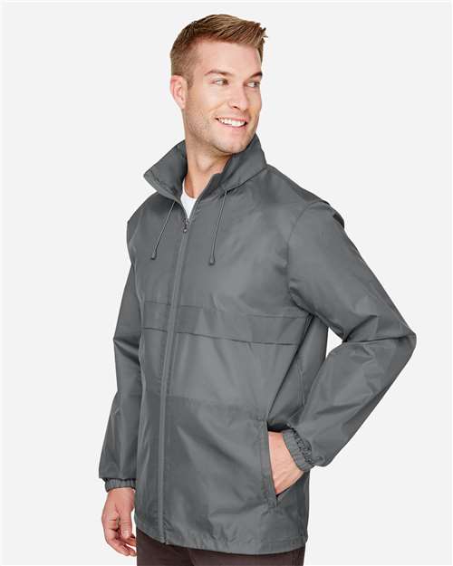 Team 365 TT73 Unisex Zone Protect Lightweight Jacket - Sport Graphite - model side