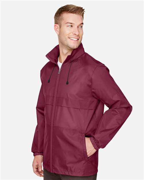 Team 365 TT73 Unisex Zone Protect Lightweight Jacket - Sport Maroon - model side