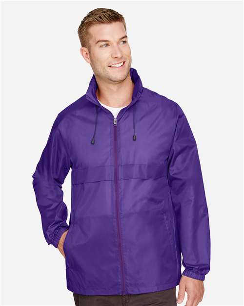 Team 365 TT73 Unisex Zone Protect Lightweight Jacket - Sport Purple - model front