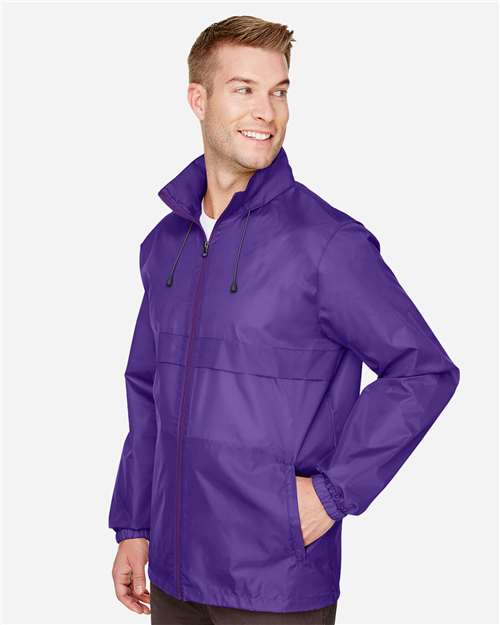 Team 365 TT73 Unisex Zone Protect Lightweight Jacket - Sport Purple - model side