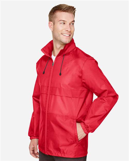 Team 365 TT73 Unisex Zone Protect Lightweight Jacket - Sport Red - model side
